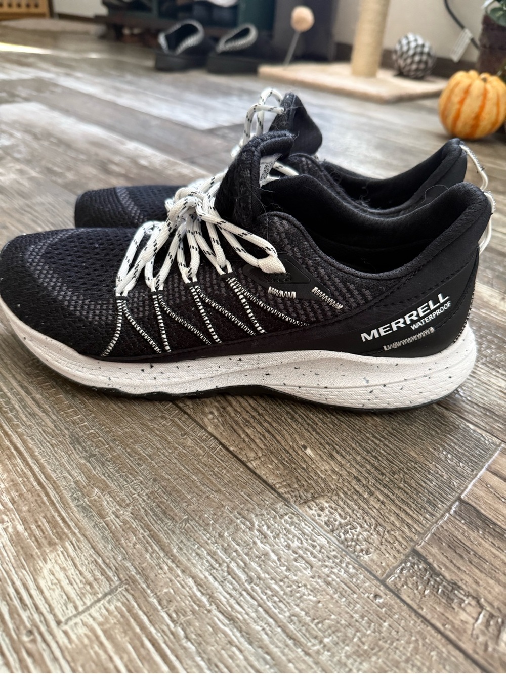 Merrell Waterproof Black and White Athletic Shoes